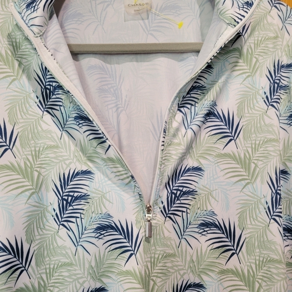 Chase 54 Leaf Print Quarter-Zip Pullover - Picture 4 of 5